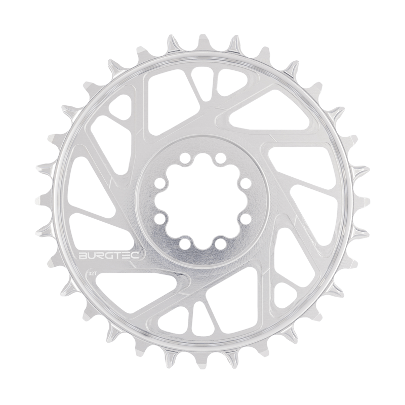 Burgtec - 3mm Offset Thick Thin Chainring for SRAM 8Bolt 32T in Silver