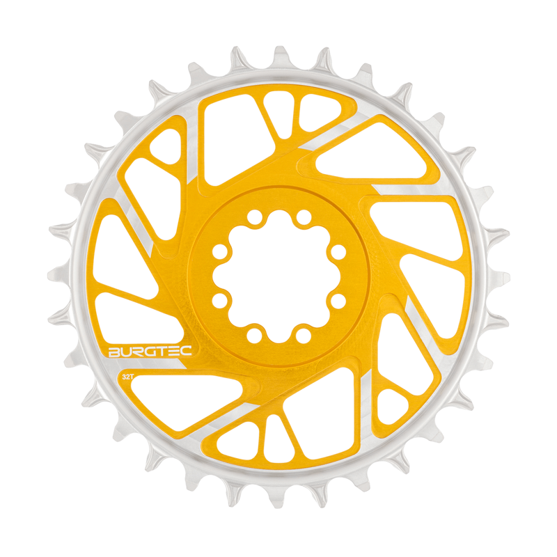 Burgtec - 3mm Offset Thick Thin Chainring for SRAM 8Bolt 32T in Gold
