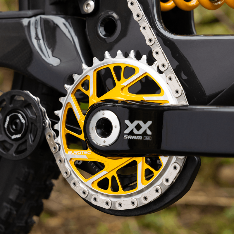 Burgtec - 3mm Offset Thick Thin Chainring for SRAM 8Bolt 32T in Gold-1