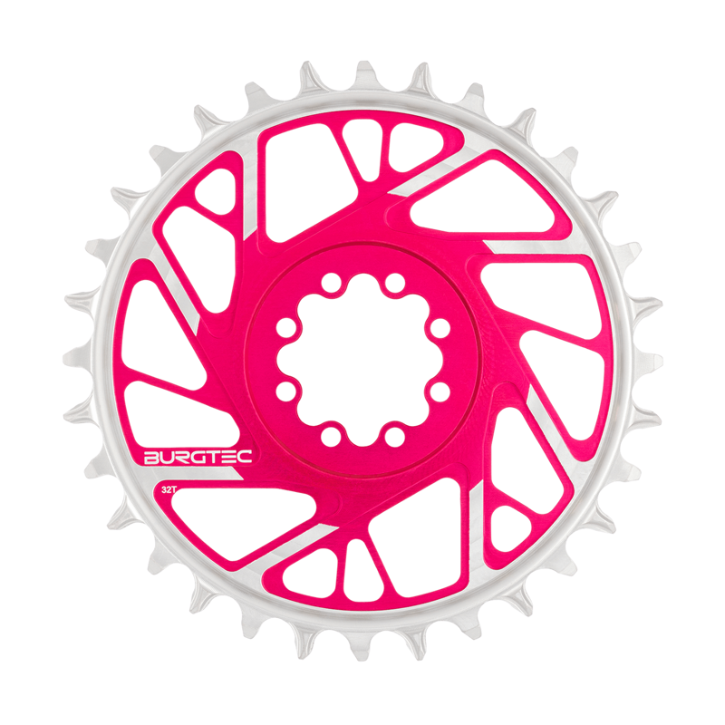Burgtec - 3mm Offset Thick Thin Chainring for SRAM 8Bolt 32T in Pink
