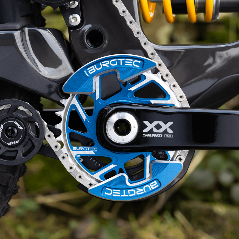Burgtec - Chainring Bash Guard Pair in Deep Blue-1