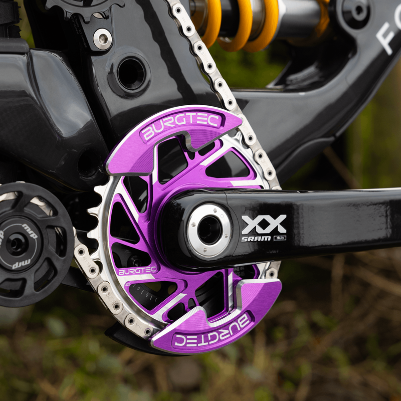 Burgtec - Chainring Bash Guard Pair in Purple Rain-1