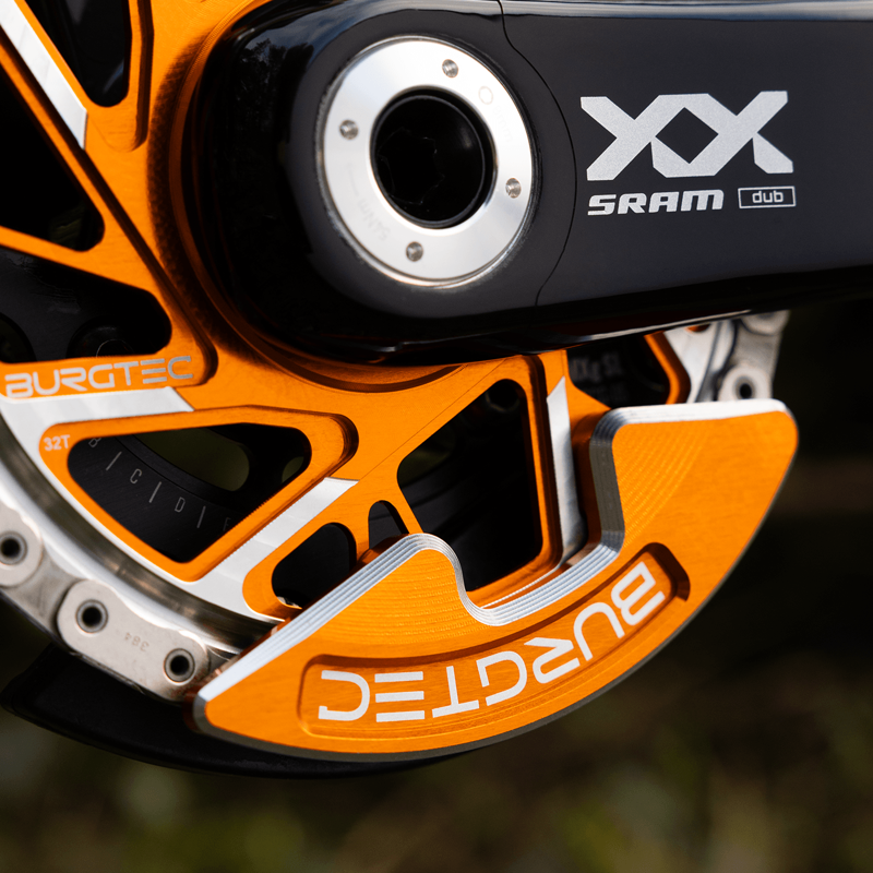 Burgtec - Chainring Bash Guard Pair in Iron Bro Orange-1