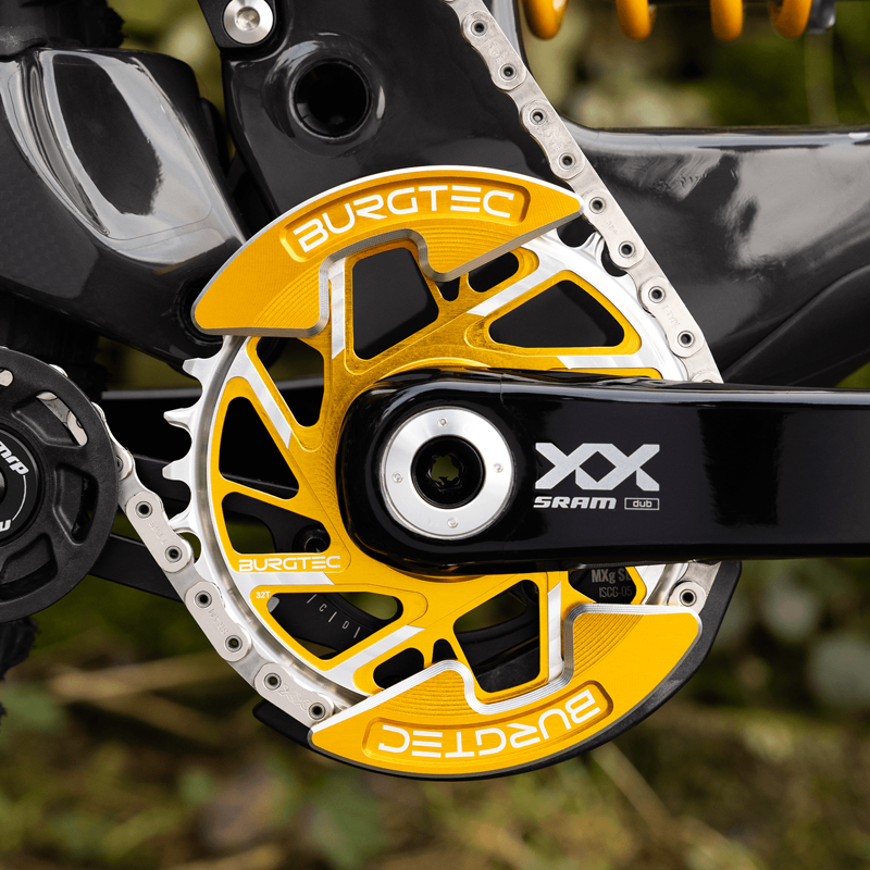 Burgtec - Chainring Bash Guard Pair in Bullion Gold-1