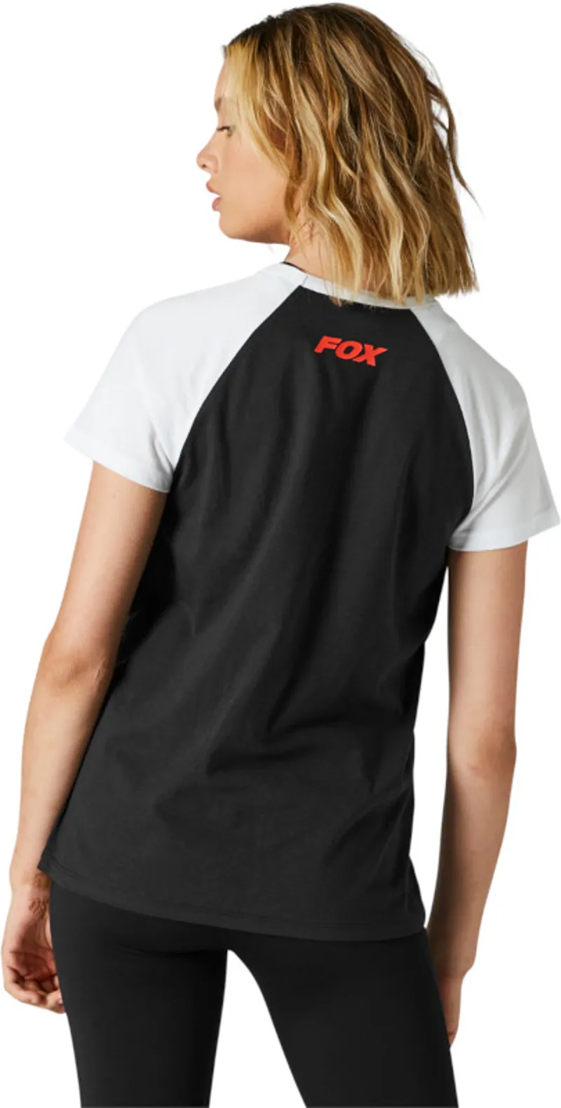 Fox Womens Karrera Short Sleeve Raglan Tech Tee in White-1