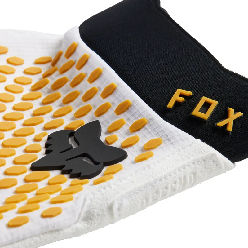 Fox Defend Race MTB Gloves in White-3