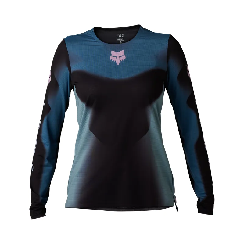 Fox Womens Flexair TS57 Long Sleeve MTB Jersey - Black-1