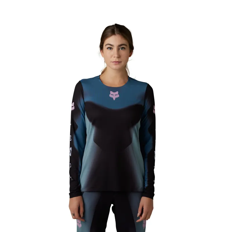 Fox Womens Flexair TS57 Long Sleeve MTB Jersey - Black-3