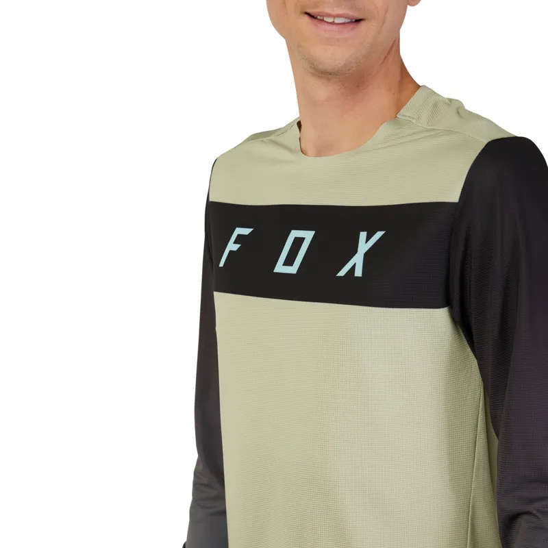 Fox Flexair Arcadia Long Sleeve MTB Jersey in Oat-4