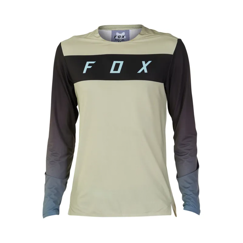 Fox Flexair Arcadia Long Sleeve MTB Jersey in Oat-5