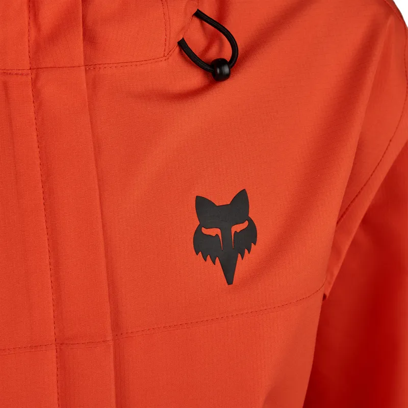 Fox Youth Ranger 2.5 Layer Waterproof MTB Jacket in Orange Flamee -2