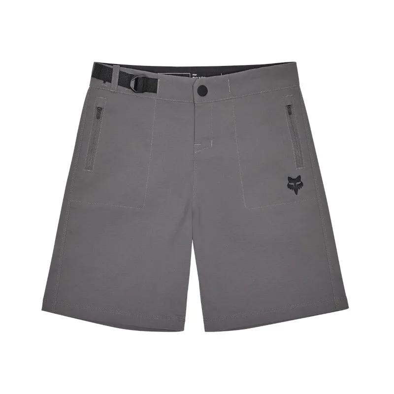 Fox Youth Ranger DWR Mountain Bike Short with Liner in Pewter Grey