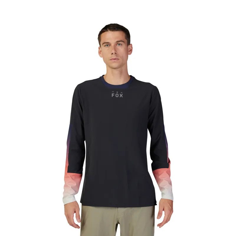 Fox Defend Thermal Long Sleeve Jersey Lunar in Black-1
