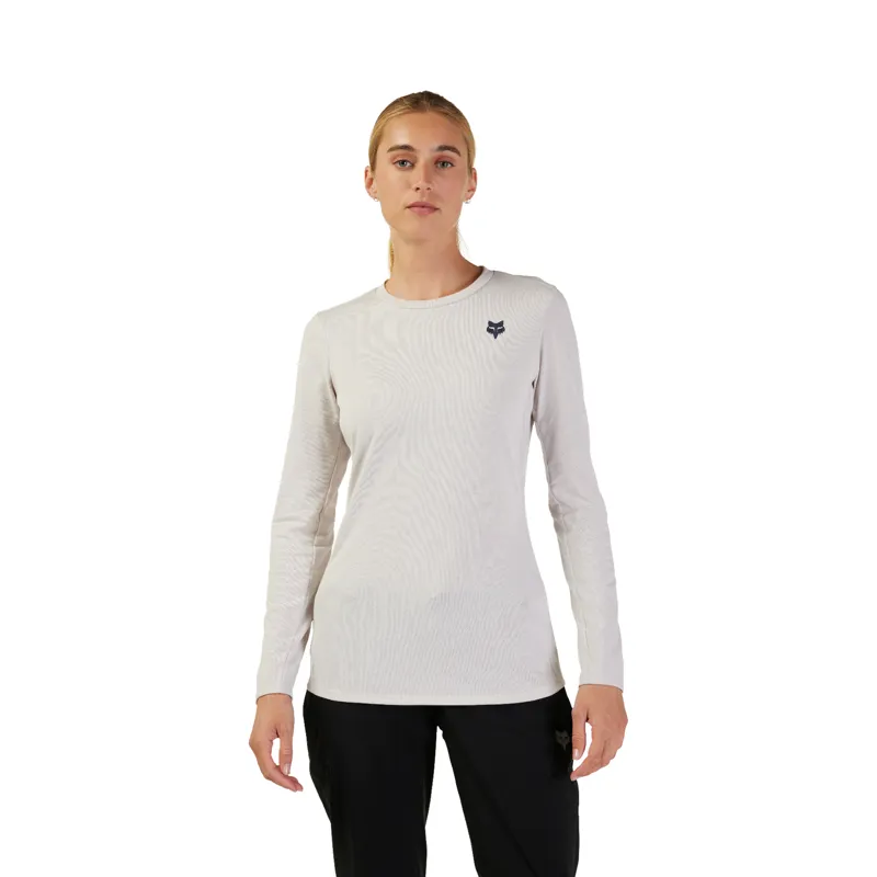 Fox Womens Ranger DriRelease MID Long Sleeve Jersey in Vin White-1