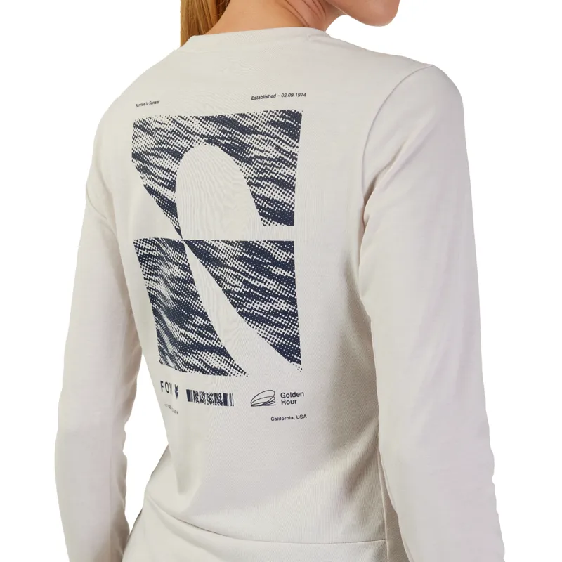 Fox Womens Ranger DriRelease MID Long Sleeve Jersey in Vin White-3