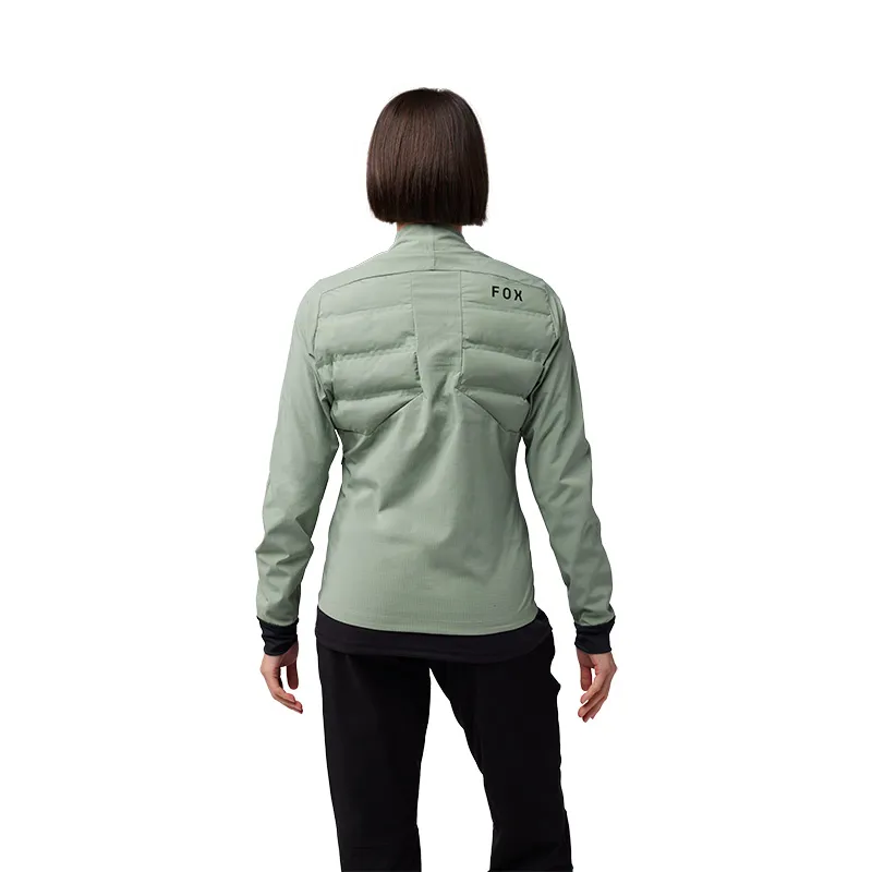 Fox Womens Flexair Fire Hybrid Thermal Jacket in Moss-1