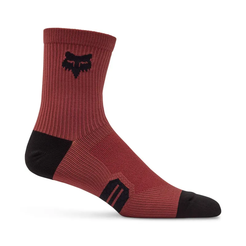 Fox 6 Inch Ranger Riding or Casual Sock in Rust Brown