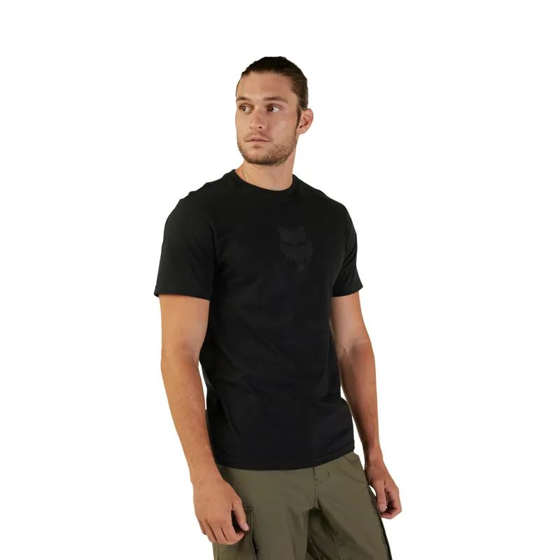Fox Head Short Sleeve Premium Casual T-Shirt in Black/Black