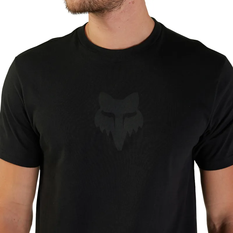 Fox Head Short Sleeve Premium Casual T-Shirt in Black/Black-3