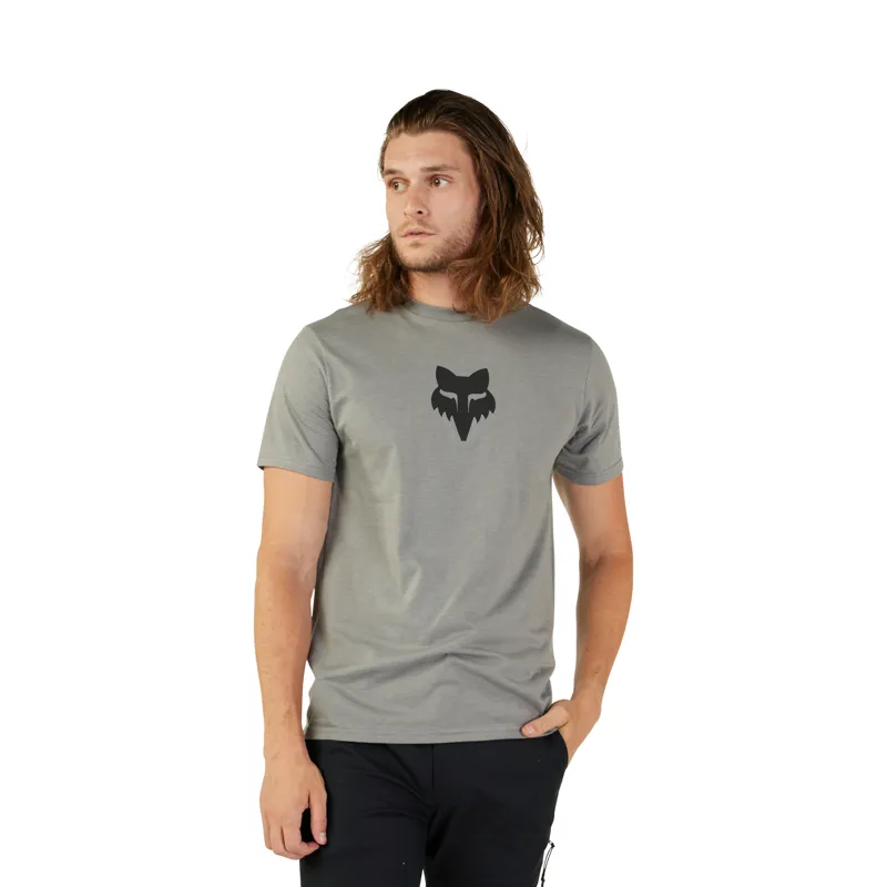 Fox Head Short Sleeve Premium T-Shirt in Heather Graphite-3