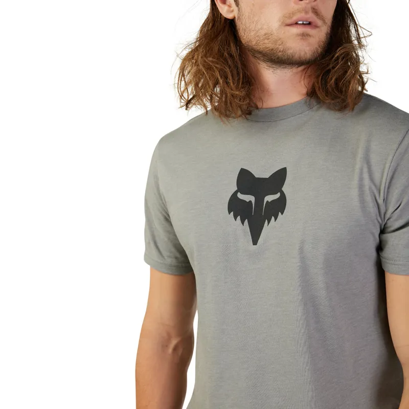 Fox Head Short Sleeve Premium T-Shirt in Heather Graphite-4
