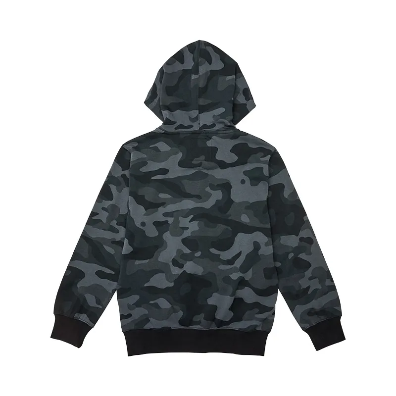 Fox Youth Fox Head Camo Fleece Casual Zip Fleece in Black Camo-1