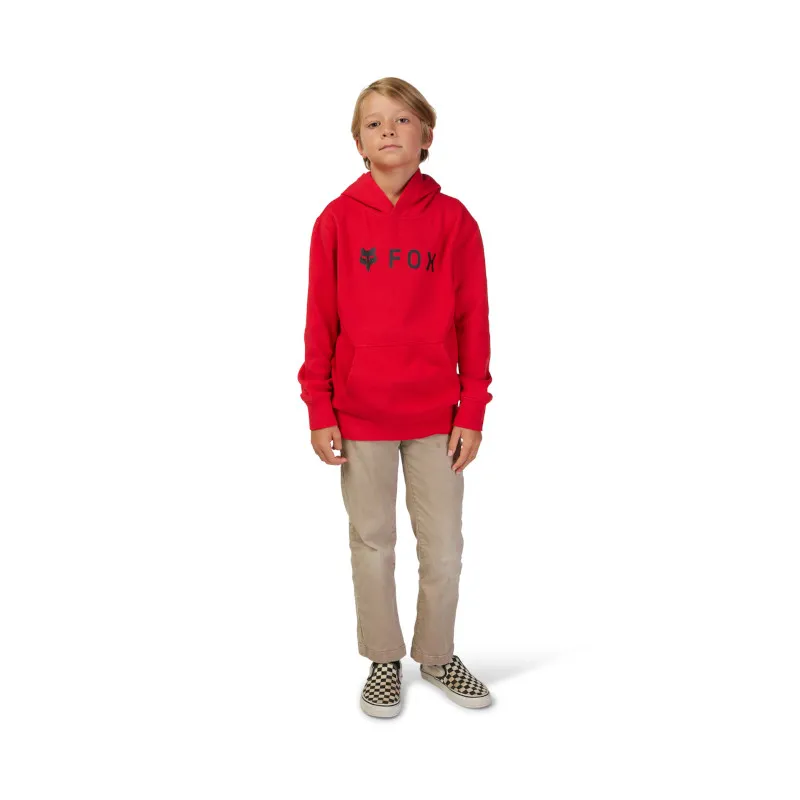 Fox Youth Absolute Fleece Pullover Jumper in Flame Red-1