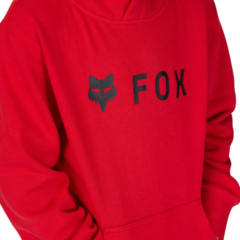 Fox Youth Absolute Fleece Pullover Jumper in Flame Red-3