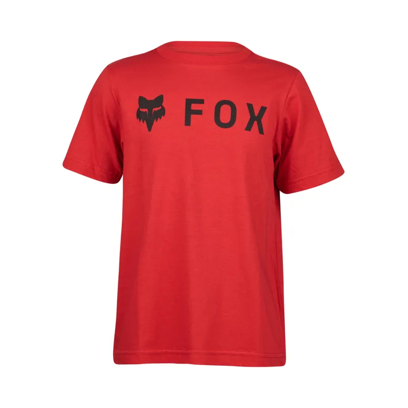 Fox Youth Absolute Short Sleeve Casual Tee in Flaming Red