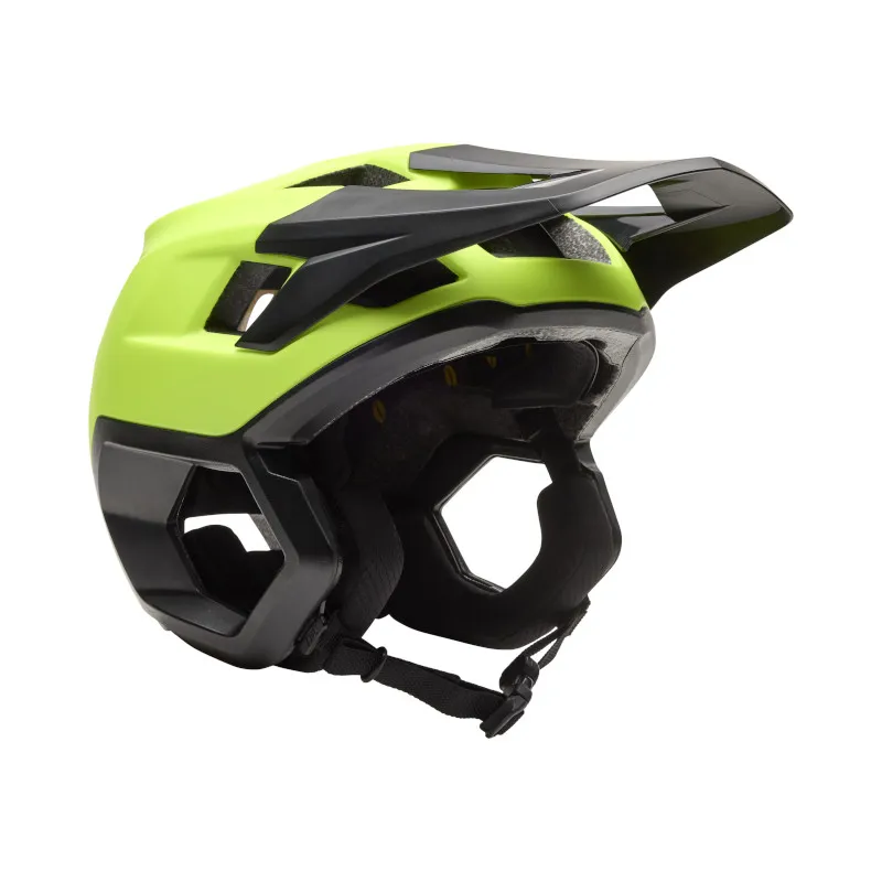 Fox Dropframe Enduro Helmet in Flo Yellow-1