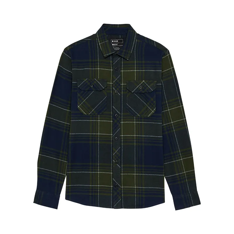 Fox Traildust Flannel Casual Long Sleeve Shirt in Midnight Blue-2