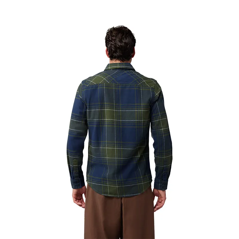 Fox Traildust Flannel Casual Long Sleeve Shirt in Midnight Blue-1
