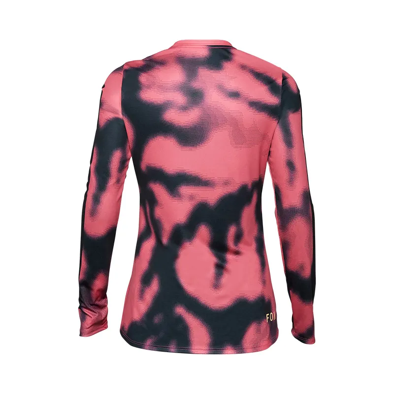Fox Womens Ranger Taunt Long Sleeve Jersey in Guava-1