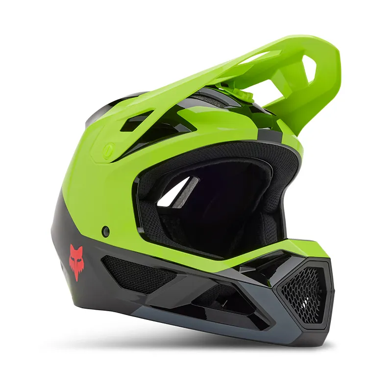 Fox Rampage Barge Full Face Enduro Helmet MIPS in Flo Yellow-1