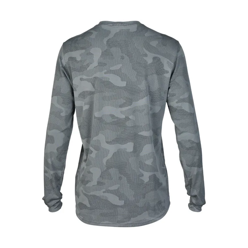 Fox Ranger TruDri Long Sleeve Mountain Bike Jersey in Cloud Grey-2