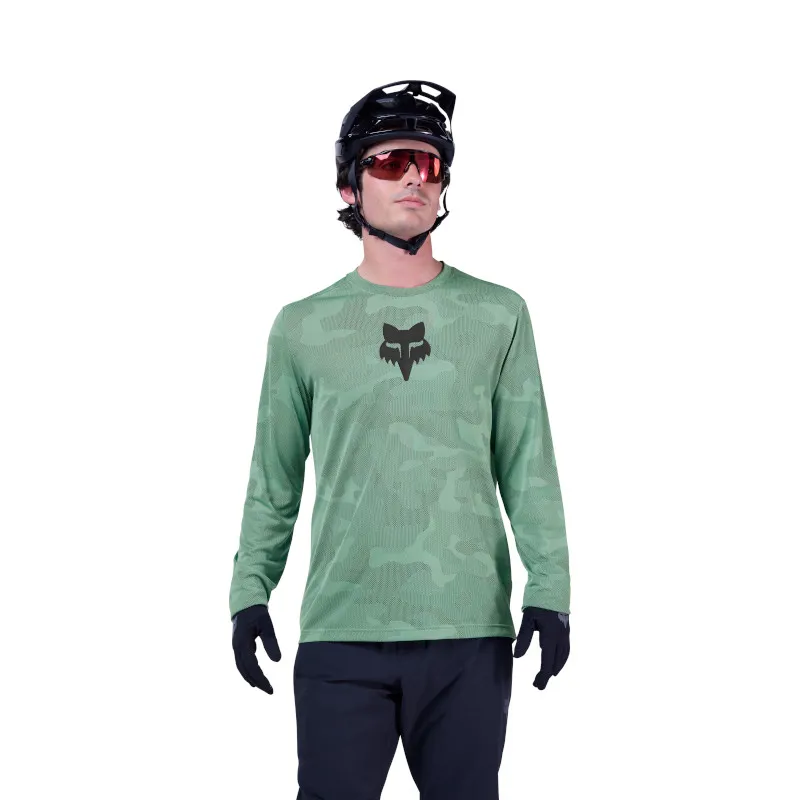 Fox Ranger TruDri Long Sleeve Mountain Bike Jersey In Pine