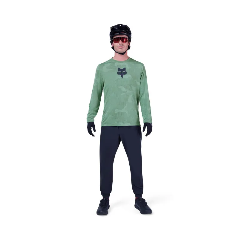 Fox Ranger TruDri Long Sleeve Mountain Bike Jersey In Pine-2