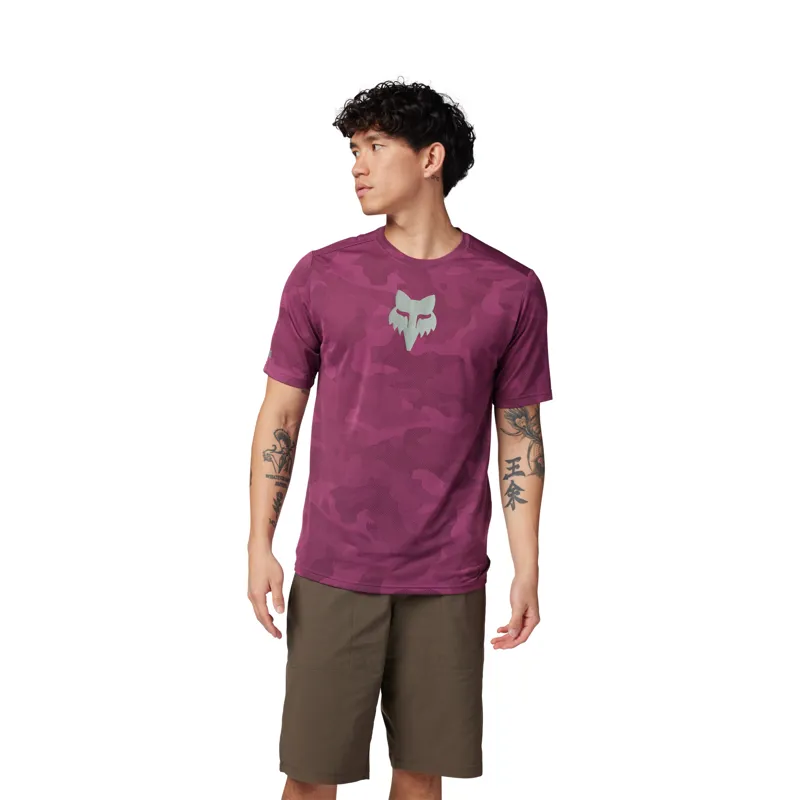 Fox Ranger TruDri Short Sleeve MTB Jersey in Sangria