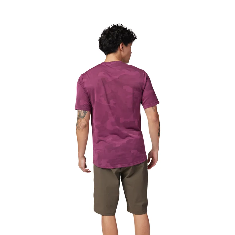 Fox Ranger TruDri Short Sleeve MTB Jersey in Sangria-3