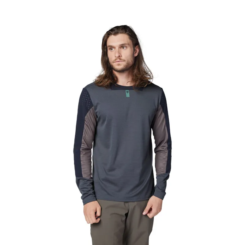 Fox Defend Long Sleeve MTB Jersey in Graphite