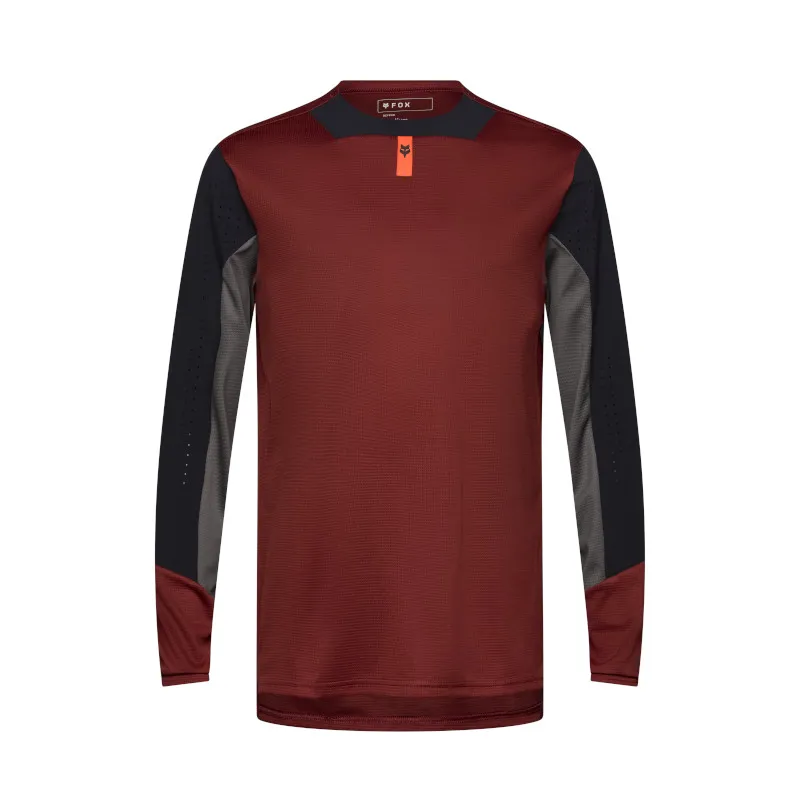 Fox Defend Long Sleeve Mountain Bike Jersey in Rust-1