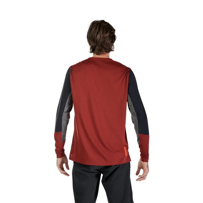 Fox Defend Long Sleeve Mountain Bike Jersey in Rust-4