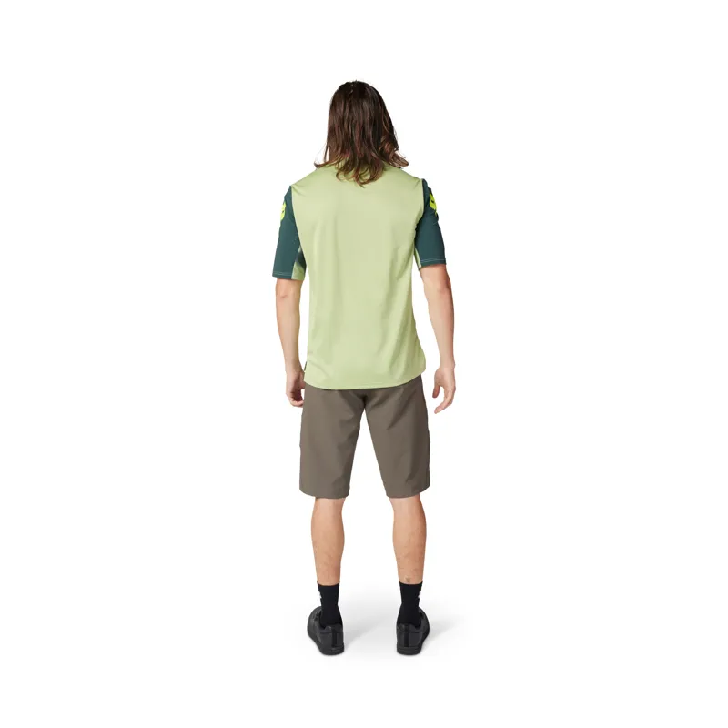 Fox Defend Taunt Short Sleeve MTB Jersey in Pale Green-3
