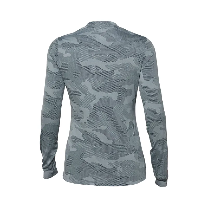 Fox Womens Ranger TruDri Long Sleeve MTB Jersey in Cloud Grey-1