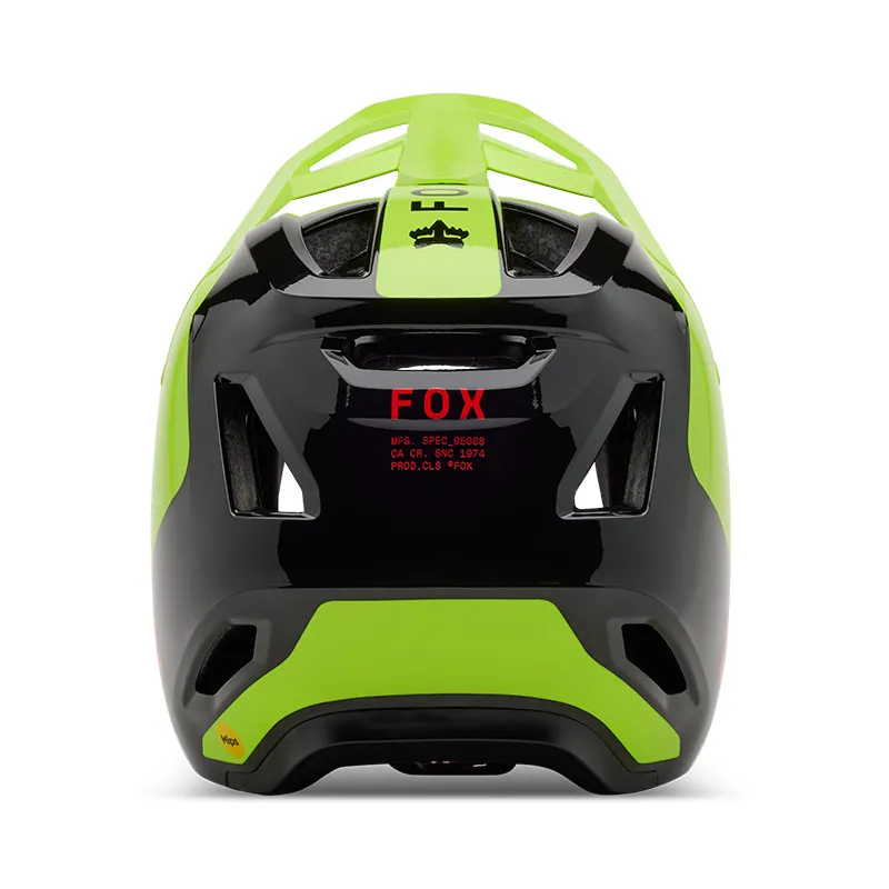 Fox Youth Rampage MIPS Full Face Enduro Helmet in Fluorescent Yellow-4