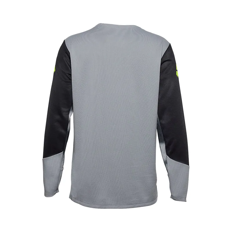 Fox Youth Defend Long Sleeve Mountain Bike Jersey TAUNT in Steel Grey-1