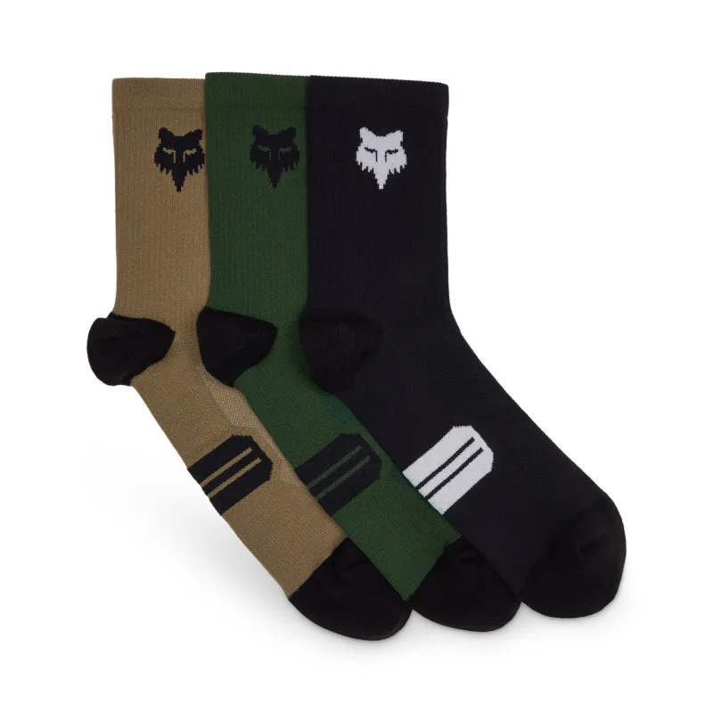 Fox 6 Inch Ranger Casual or Riding Prepack Sock in Multi / Black