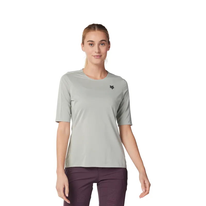Fox Flexair Ascent Short Sleeve Women's Jersey in Grey Vintage-3