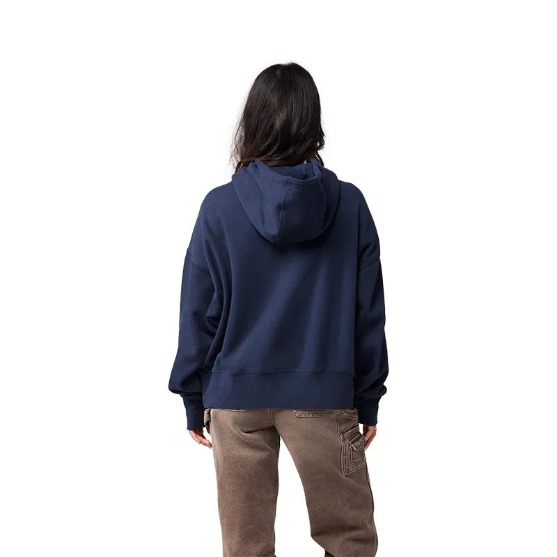 Fox Moto-X Women's Oversized Fleece Pullover Hoodie in Midnight-1