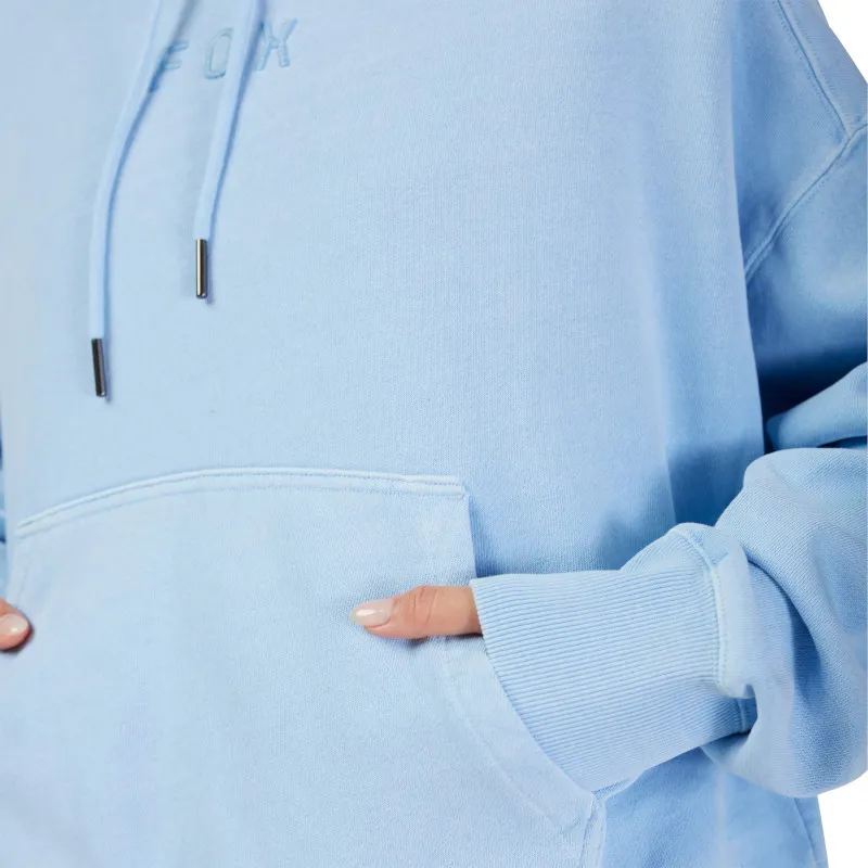 Fox Womens Wordmark Oversized Pullover Fleece in Cas Blue-5